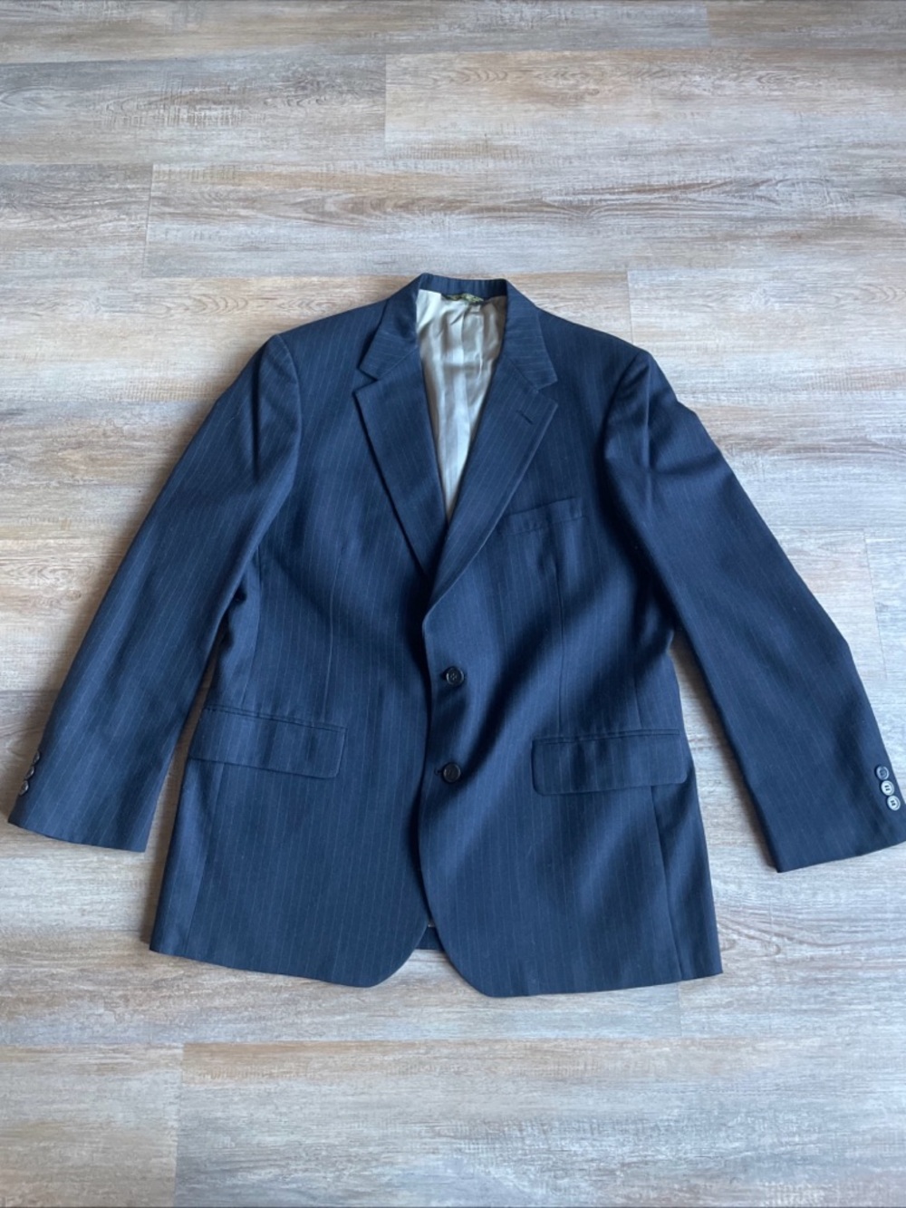 Vintage Johnny Carson Mens 39 Regular Navy Blue Sport Coat